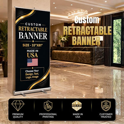 Custom retractable banner with stand by BCB | Pop up stand Printed in USA | - Image 2