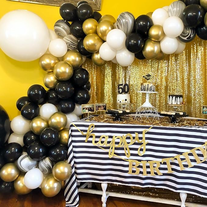 RUBFAC Black Balloons 120pcs 12 Inch, 2026 International Football Game Decor - Image 6