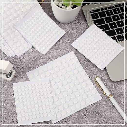 JUNEBRUSHS 1500 Pieces Double Sided Adhesive Dots, Acrylic Round Putty - Image 5