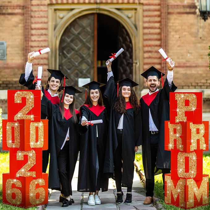 Queekay 8 Pcs Prom Column Standup Photo Booth Decorations 2026 Prom Backdrop - Image 5