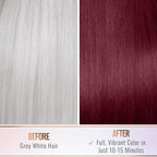 Herbishh Hair Color Shampoo – Natural Dye for Gray Hair, with Argan Mask, Travel Size, Long-Lasting Tint in Minutes, 10+1 Pack, Ammonia-Free (Wine Red)