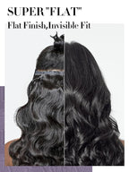 LUVME Clip in Hair Extensions Real Human Hair, Natural Black 135g 9pcs 18 Inch, Human Hair Clip ins Extensions for Women on Thick Body Wavy Extensions