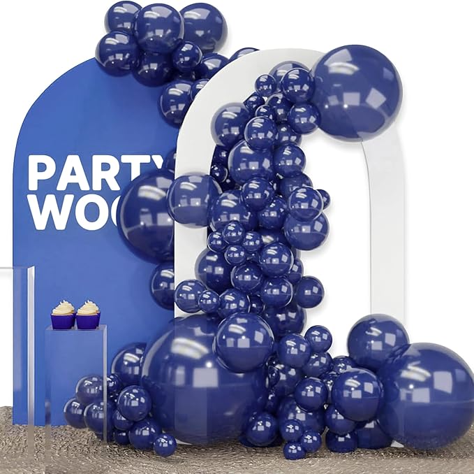 PartyWoo Navy Blue Balloons 100pcs Dark Blue Color 36 18 12 10 5 Inch | Balloons by PartyWoo