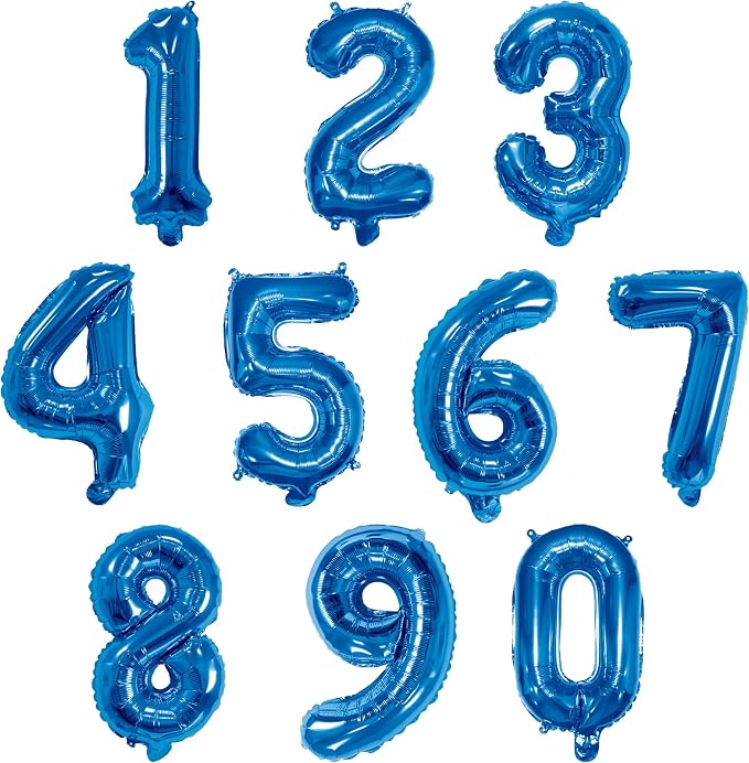 16 Inch Foil Mylar Number Balloons 0-9 by YPSelected