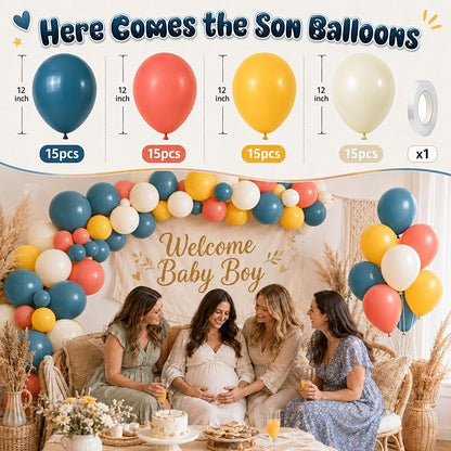 Blue Orange Yellow Balloons - Image 2