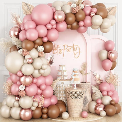 Dusty Pink Balloon Arch, Boho Balloon Garland by BTZO