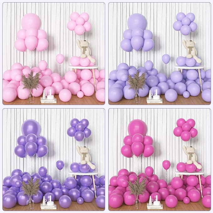Amandir 153Pcs Pink Purple Balloons Arch Garland Kit Different Sizes | 18 12 10 - Image 5