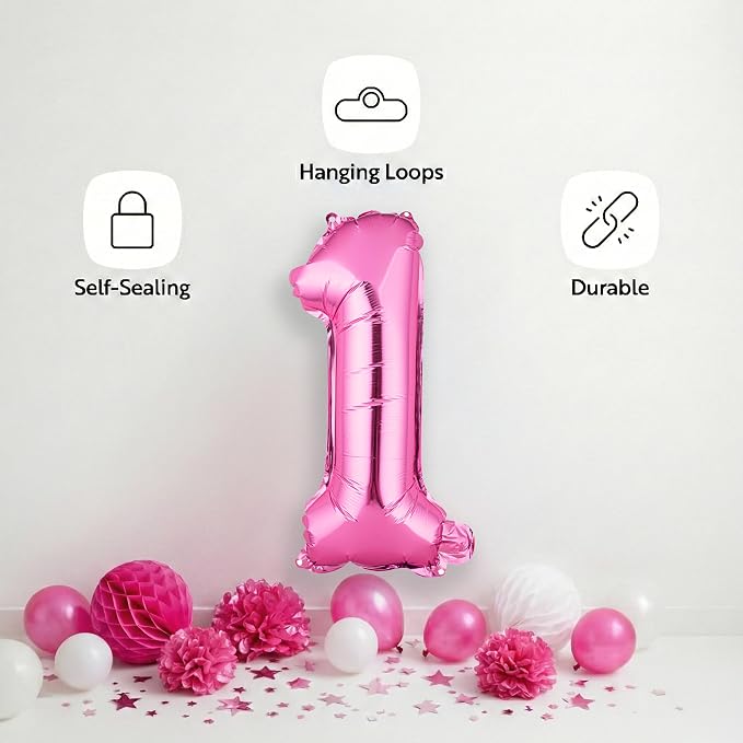 Restaurantware-Balloonify 16 Inch Number Balloon, 1 Digital Party Balloon - Image 4