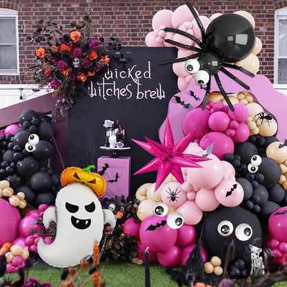 187pcs Halloween Balloon Garland Arch kit, Spider Ghost Star Foil Balloon | Hot - Image 3
