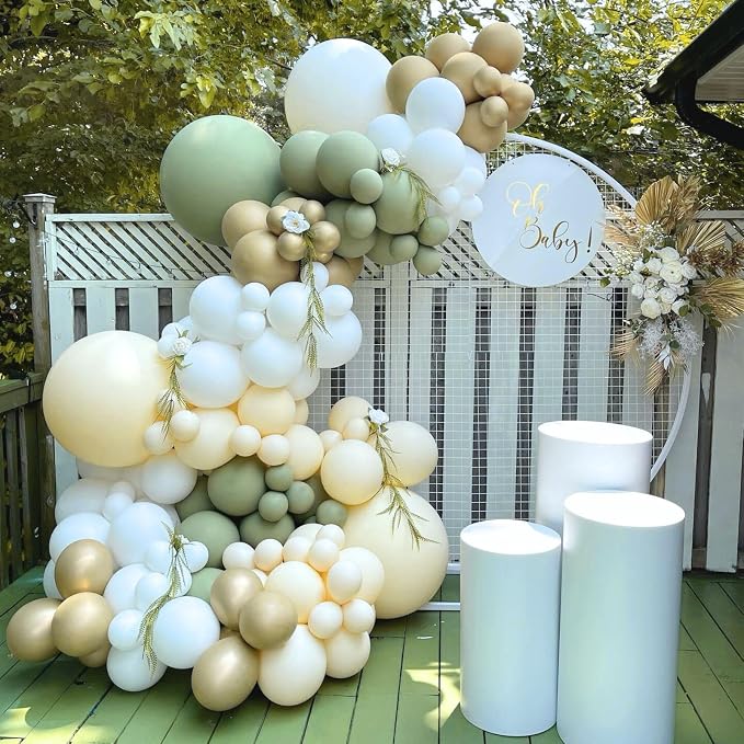 Sage Green Balloons 12 inch, Dusty Green 50pcs Party Balloons | Wedding - Image 5