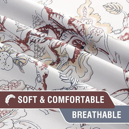 H.VERSAILTEX Blackout Curtains 84 Inch Length 2 Panels Set Floral Print Curtain - Image 5