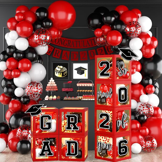 Graduation Decorations Class of 2026, 2026 GRAD So Proud of You Theme by Gupesxu