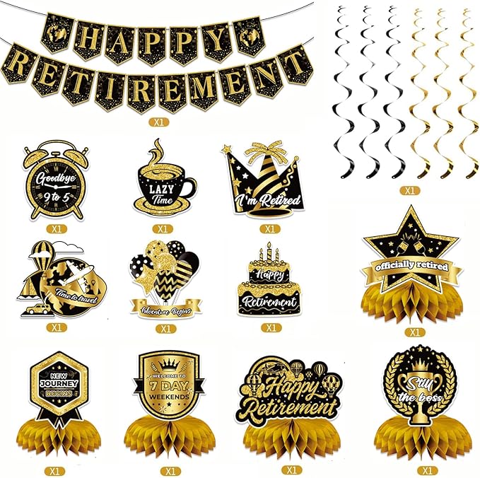 12Pcs Retirement Party Decorations - Image 3