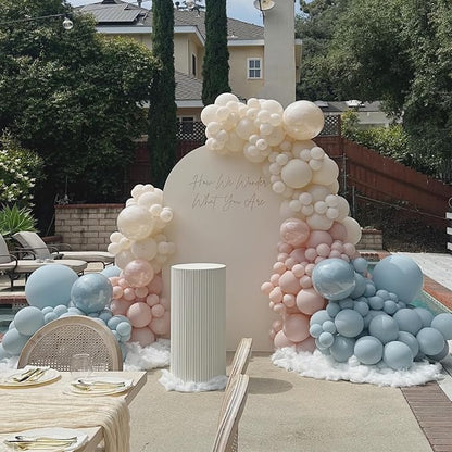 Gender Balloon Garland Arch Kit, Dusty Pink and Blue White Sand Balloons Boho - Image 7