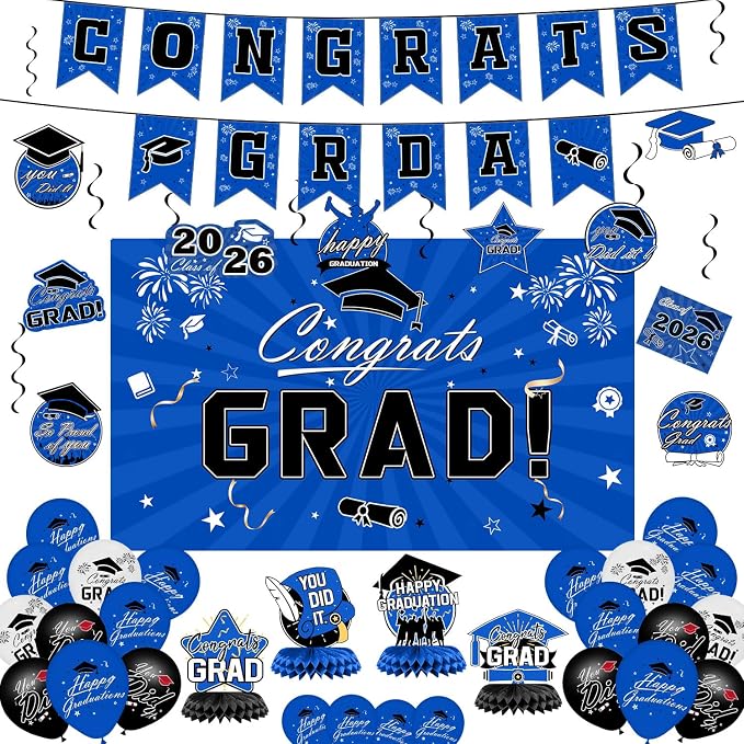Graduation Decorations 2026 Set by BringWarmandGiftstoFamily