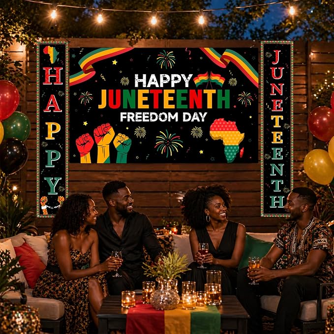 3Pcs Juneteenth Decoration Outdoor Happy Juneteenth Banner, June 19th - Image 6