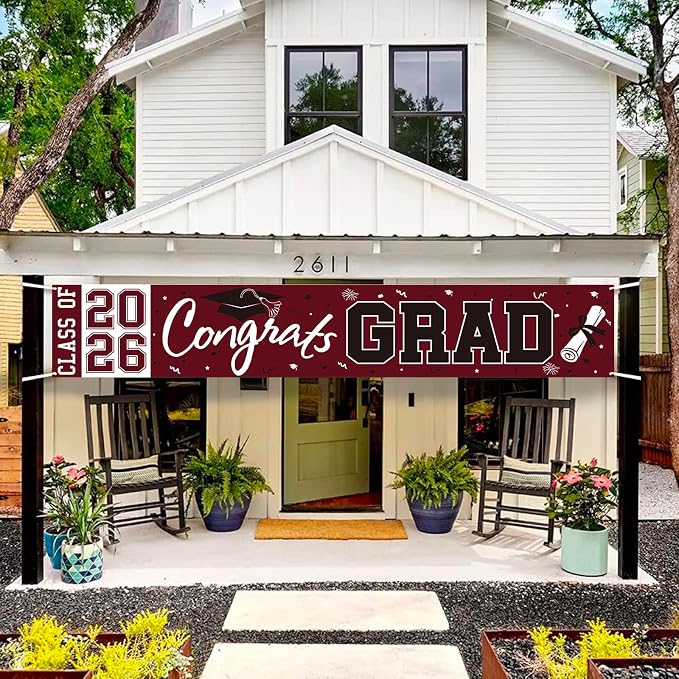 2026 Graduation Yard Sign, Large Congrats Grad Yard Banner Class of 2026 Banner - Image 2