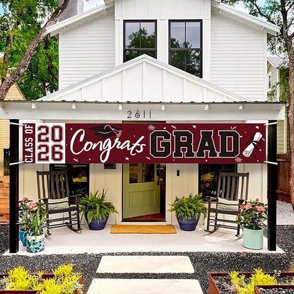 2026 Graduation Yard Sign, Large Congrats Grad Yard Banner Class of 2026 Banner - Image 2