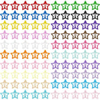 Star Hair Clips Multiple Colors Snap Hair Barrettes Non Slip Star Hair Accessories Metal Hair Clips for Girls Women -100PCS 1.18"