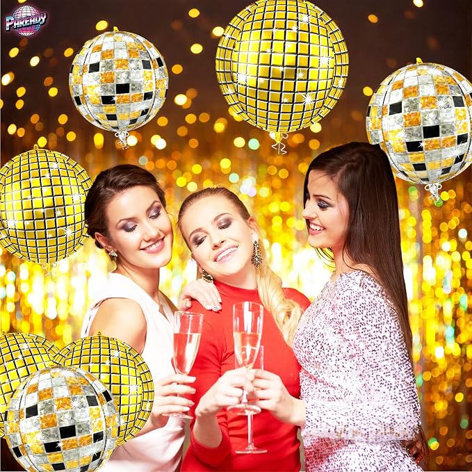6pcs 22 Inch Multicolor Disco Ball Balloons - Image 8
