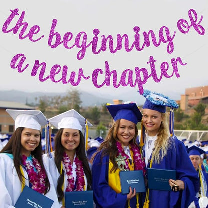 BEISHIDA Purple Pre-Strung Glitter The Beginning of A New Chapter Banner | - Image 5