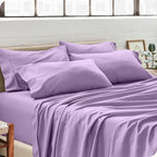 Bare Home Microfiber Bulk Pillow Cases - King Set of 4 - Cooling Pillowcases - Double Brushed - Lavender Pillowcases 4 Pack - Easy Care (King - 4 Pack, Lavender)
