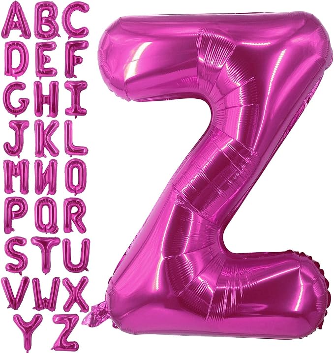 Lovoir 40 Inch Large Hot Pink Letter Z Balloons Big Size Jumbo Mylar Foil by Lovoir