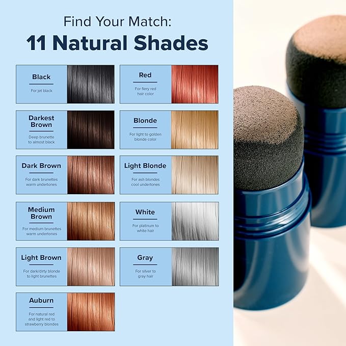TRUHAIR Jumbo Color & Conceal Waterproof Root Touch Up Hair Color for Gray Hair Coverage - Instant Root Cover Up Hair Powder for Women & Men - Bald Spot Concealing, Hairline Filling (Light Blonde)