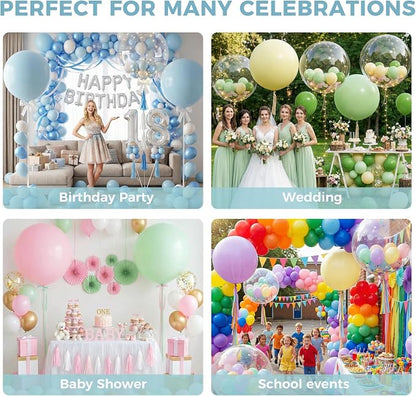 LovesTown 12 PCS Pastel Large Balloons, 36 Inch Latex Giant Balloons - Image 5