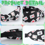 Norme 4 Pcs Mahjong Headbands Mahjong Tiles Knotted Headbands Trendy Wide Mah Jong Knotted Hairbands Colorful Fabric Non Slip Fashion Top Hair Accessories Mah Jong Gifts for Women Girls, 4 Styles
