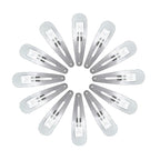 Dofash 12PCS Snap Hair Clips For Women-Non Slip & Metal Hair Barrettes, 5cm 2'' Small Clips For Thin & Fine Hair, Silver Grey