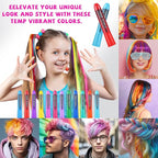 Hair Chalk for Girls Washable, 12-Color Temporary Hair Chalk for Girls Gifts for Dark Hair, Hair Dye Marker Gifts for Teen Girls Kids Age 5 6 7 8 9 10 11 12 13 Years Old for Christmas Birthday
