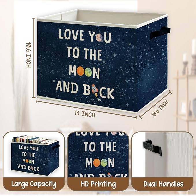 Love You to the Moon and Back Nursery Storage Basket - Image 5