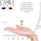 Camila Paris CP3084 French Hair Clip for Women, Set of 6 Extra Small Beige Girls Hair Claw Clip Jaw Fashion Durable Styling Hair Accessories for Women, Ladies Strong Hold Grip Clamp, Made in France