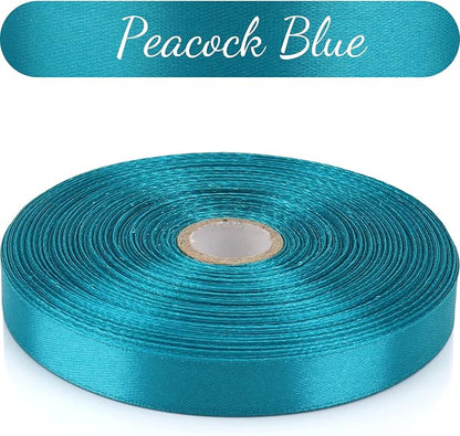 Nsilu 1/2 inch, Peacock Blue Ribbon - Image 5
