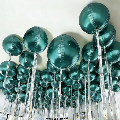 12Pcs Dark Green Round Balloons Foil, Large Emerald Balloons - Image 7