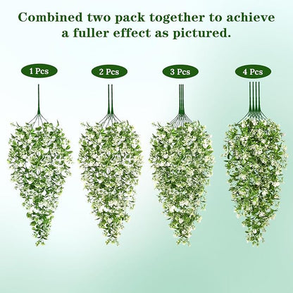 4pcs Fake Hanging Plants, Faux Ivy Fake Vines Greenery | Artificial Hanging - Image 9