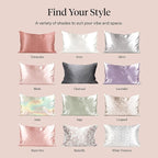 Kitsch Satin Pillowcase with Zipper for Hair & Skin, Softer Than Silk Pillow Cases Queen, Wrinkle-Free, Smooth and Cooling Satin Pillow Covers, Standard Size 19"x26", Champagne Butterfly