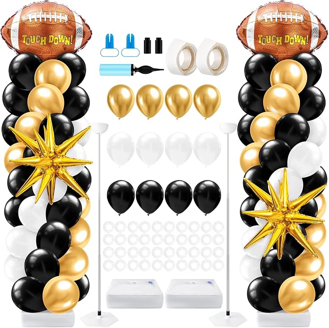 Kasyat 2 Sets Football Balloon Column Stand Kit by Kasyat