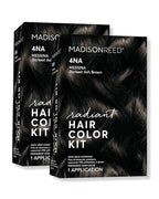 Madison Reed Radiant Hair Color Kit - 4NA Darkest Ash Brown with Cool Smoky Undertones (Messina Brown), Dimensional Gray Hair Blending Permanent Hair Dye, PPD-Free & Ammonia-Free, 2 Pack
