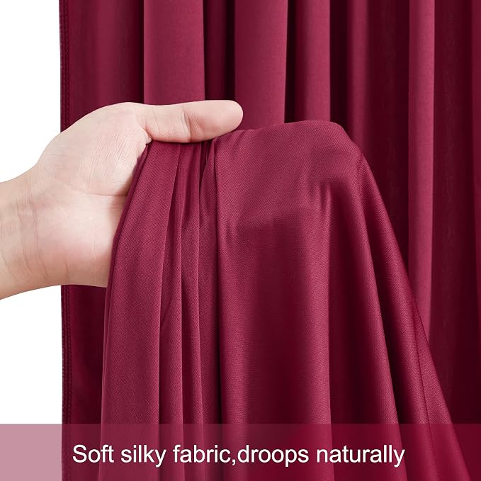 8 Panels Burgundy Backdrop Curtains - Image 7