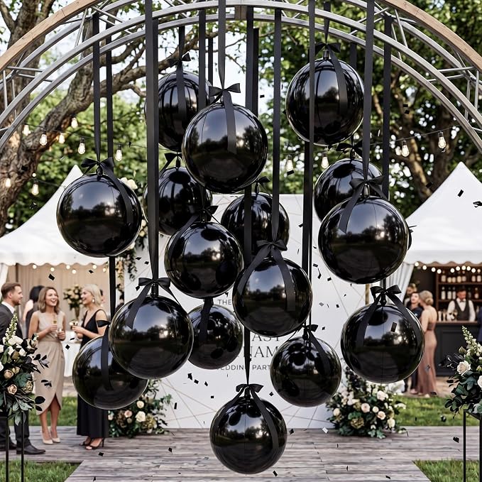 Jenaai 30 Set Round Foil Balloons Bulk 22 Inch 4d Metallic Giant Balloons Set - Image 3