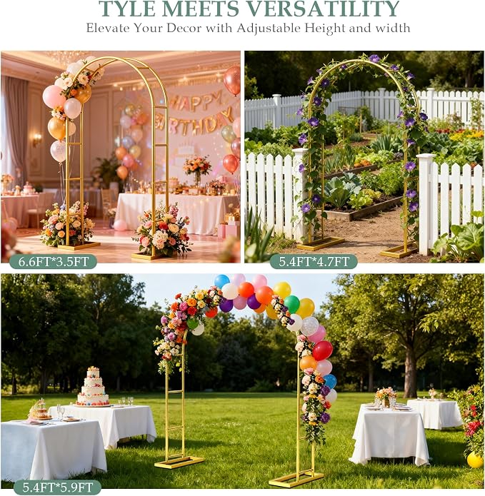 WellSign Wedding Arch 6.6FTx3.5FT Garden Trellis - Image 3