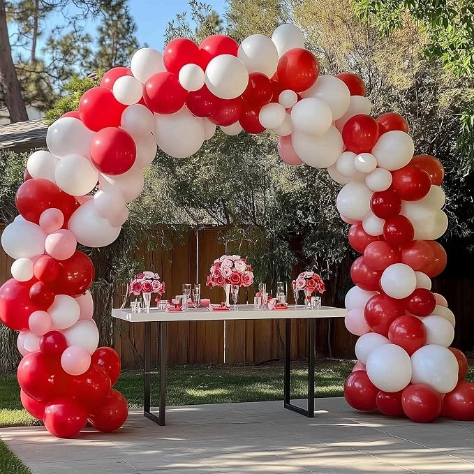 RUBFAC Red Balloons 129pcs Different Sizes 18 12 10 5 Inch - Image 6