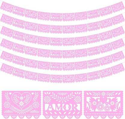 TaoBary 6 Pcs Papel Picado Mexican Wedding Cielito Lindo Party Decor 118 Feet by TaoBary