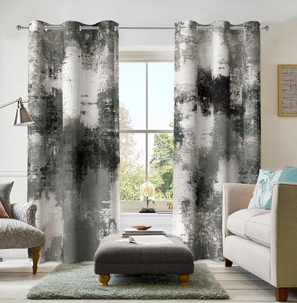 Asuexpect Black Grey Abstract Curtains 2 Panels Abstract Rust Curtain Room by Asuexpect