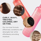 Style Factor WIGOUT Leave-In Conditioner Spray – Lightweight Hydrating & Conditioning Mist Controls Frizz, Adds Shine & Softness For Dry Damaged Hair No-Rinse Formula for All Hair Types - Pink