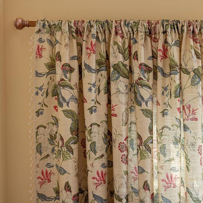 ENJOYBRIDAL Floral Curtains 84 Inch Long Living Room Boho Drapes Bedroom 2 - Image 4