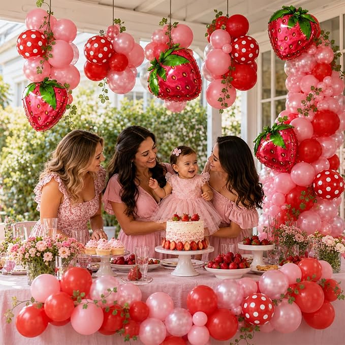 Strawberry Balloons Arch Kit - Image 6