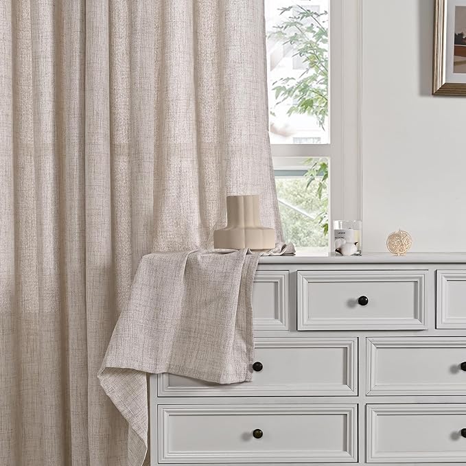YoungsTex Short Linen Curtains 48 Inches Length - Image 7